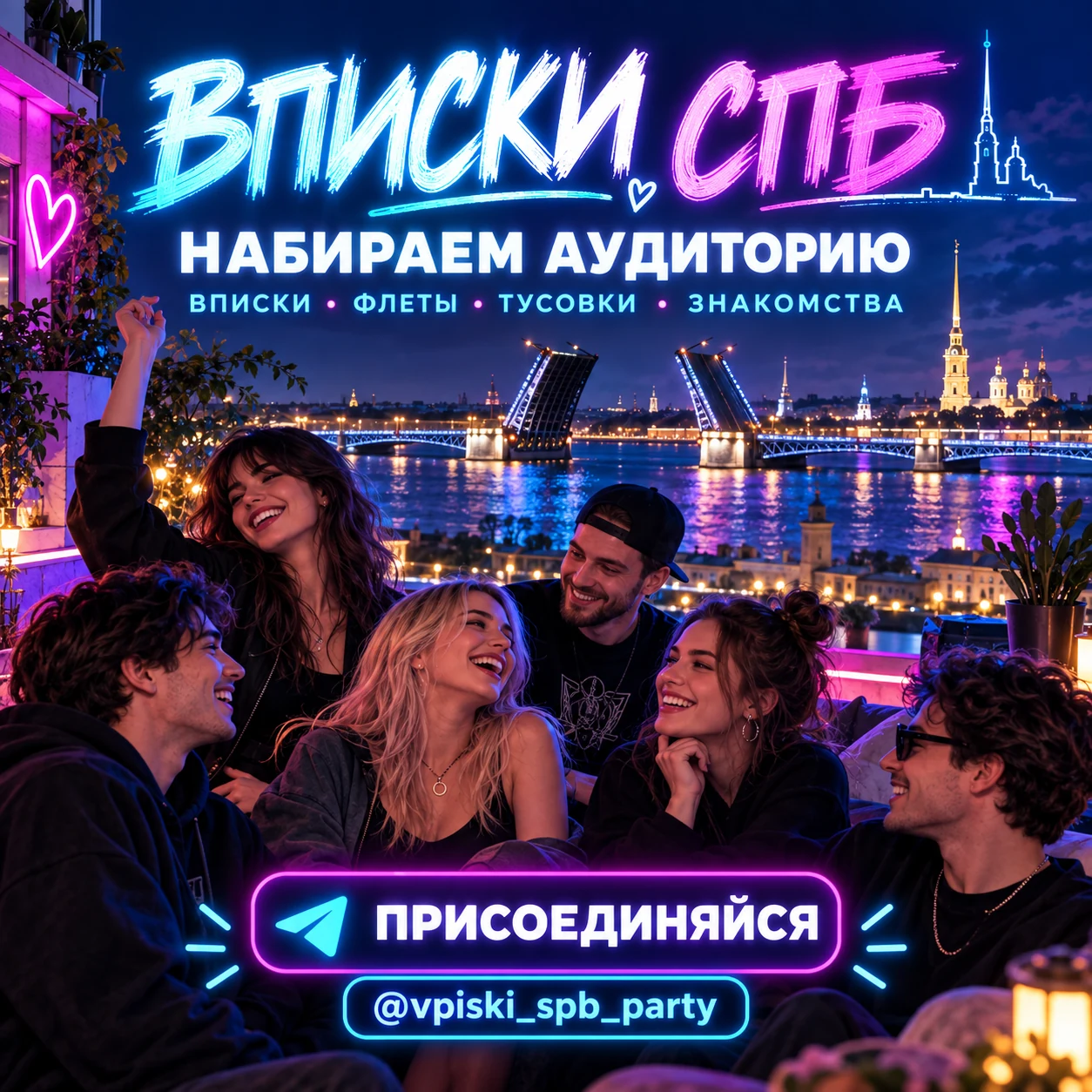 Вписки СПБ — набираем аудиторию на вписки, флеты, тусовки и знакомства